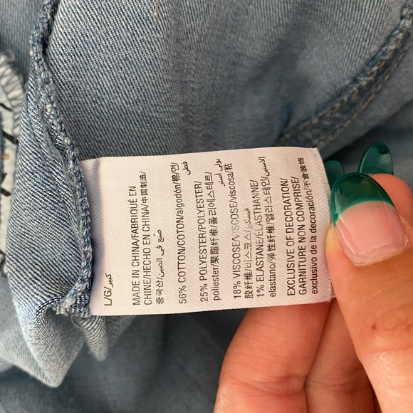 INC International Concepts Striped Hem Jean Jacket - Picture 6 of 10